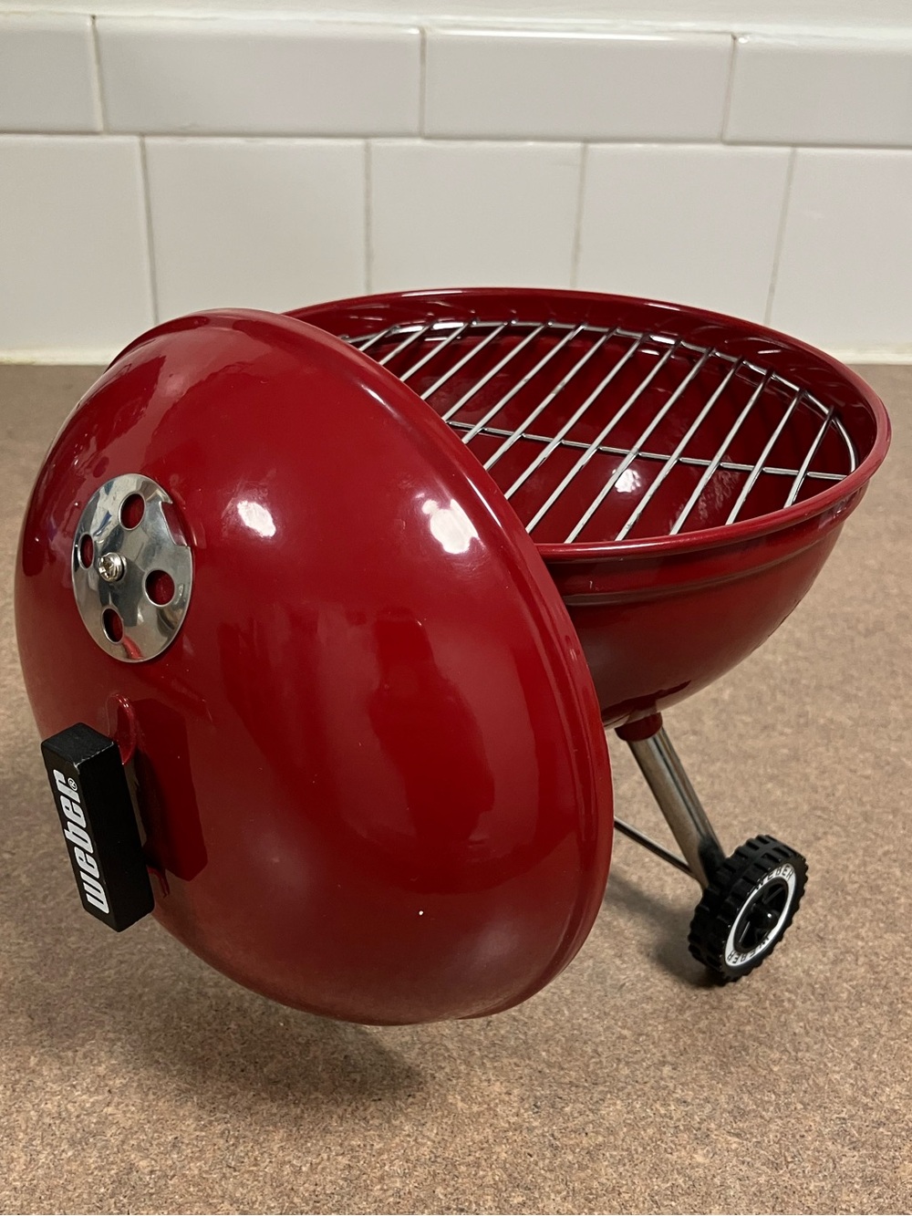 Mini Original Weber Grill Red BBQ Smoker Grate 8" X 6” Gift Teleflora Kettle